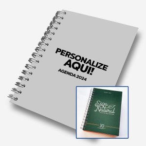 AGENDA CAPA DURA Tamanho 15,45x21,6cm Miolo 164 paginas Papel Reciclato 150g 15,45x21,6cm  Laminaçao fosca wire-o preto  